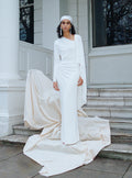 White Jersey Drape Maxi Dress