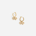 Gold Bow Hoop Earrings