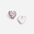Multi Embellished Heart Earrings