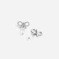 Bow Crystal Droplet Earrings