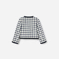 Navy Check Boucle Jacket