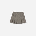 Black Check Pleated Skirt