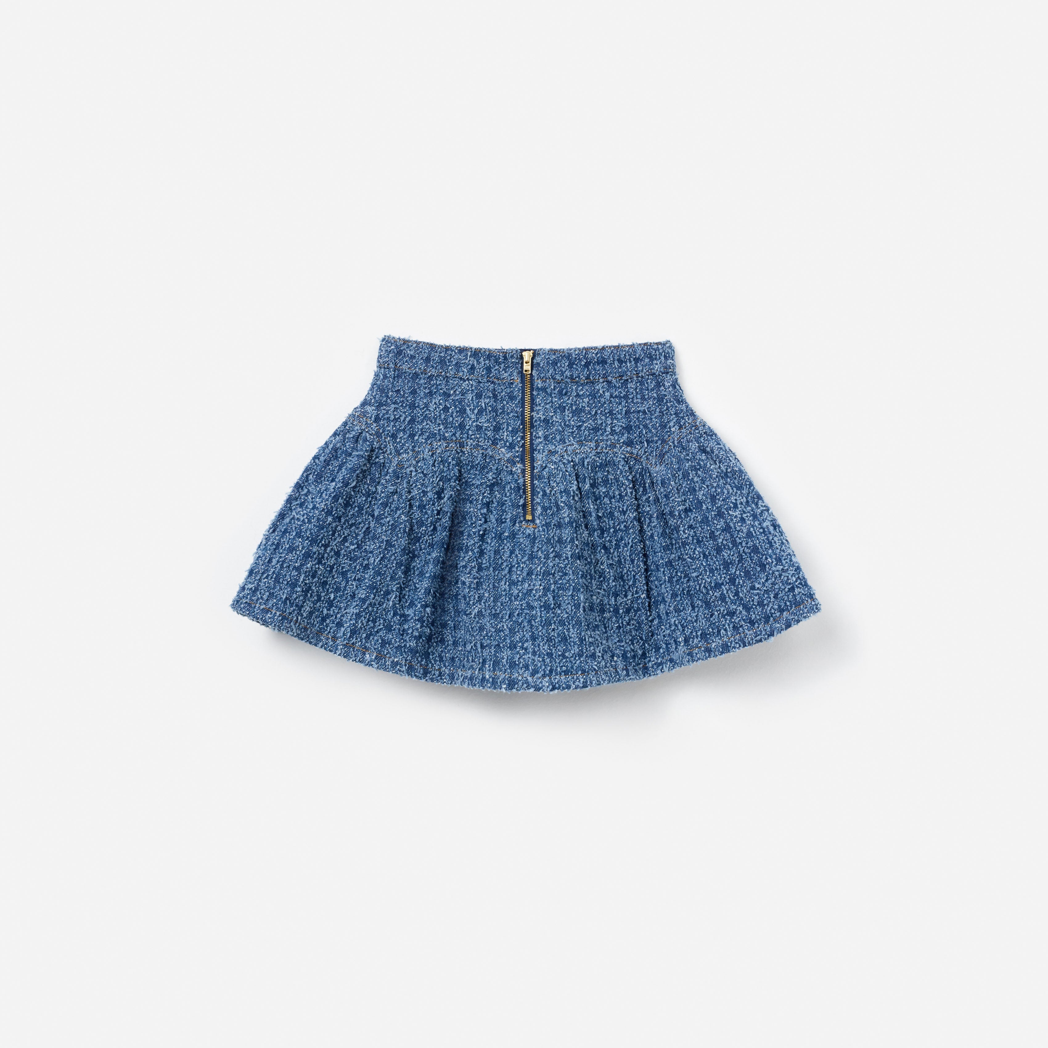 Textured Denim Skirt