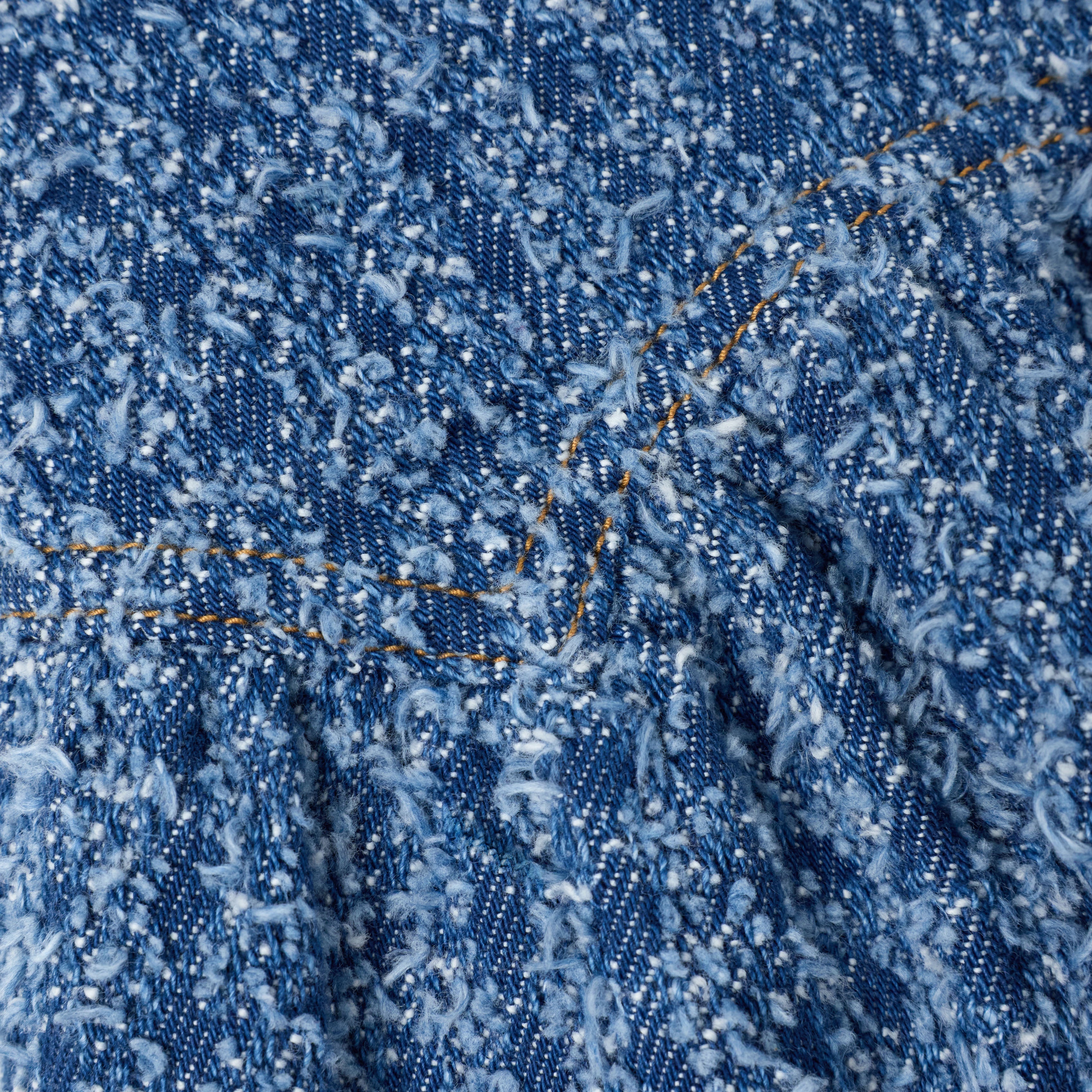 Textured Denim Skirt