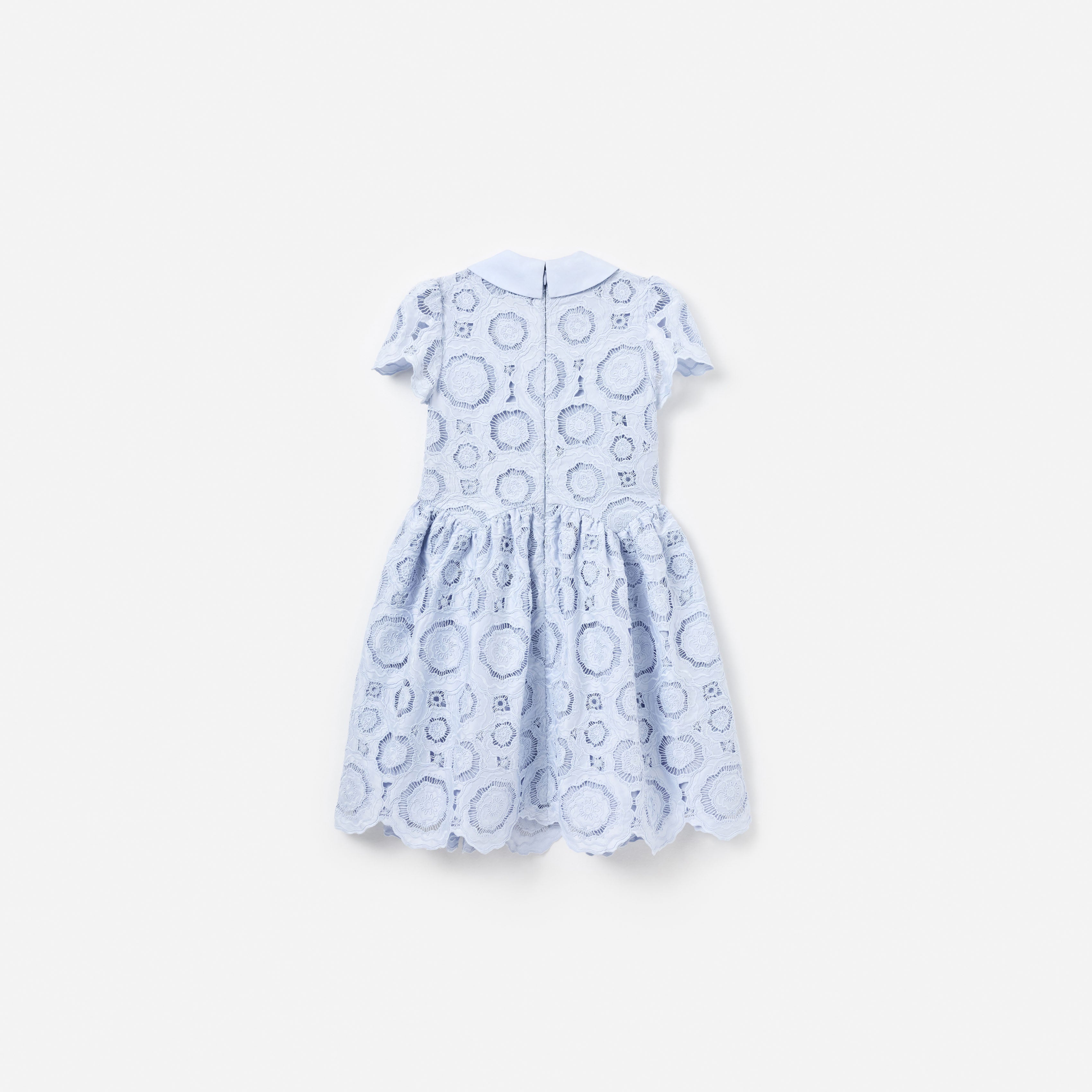 Blue 3D Flower Lace Dress