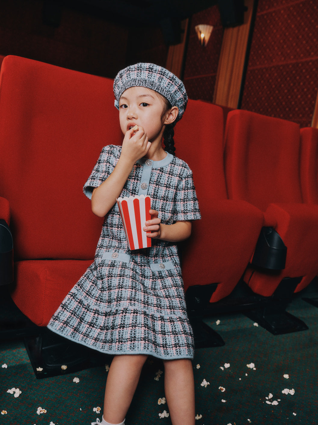 Textured Stripe Knit Dress