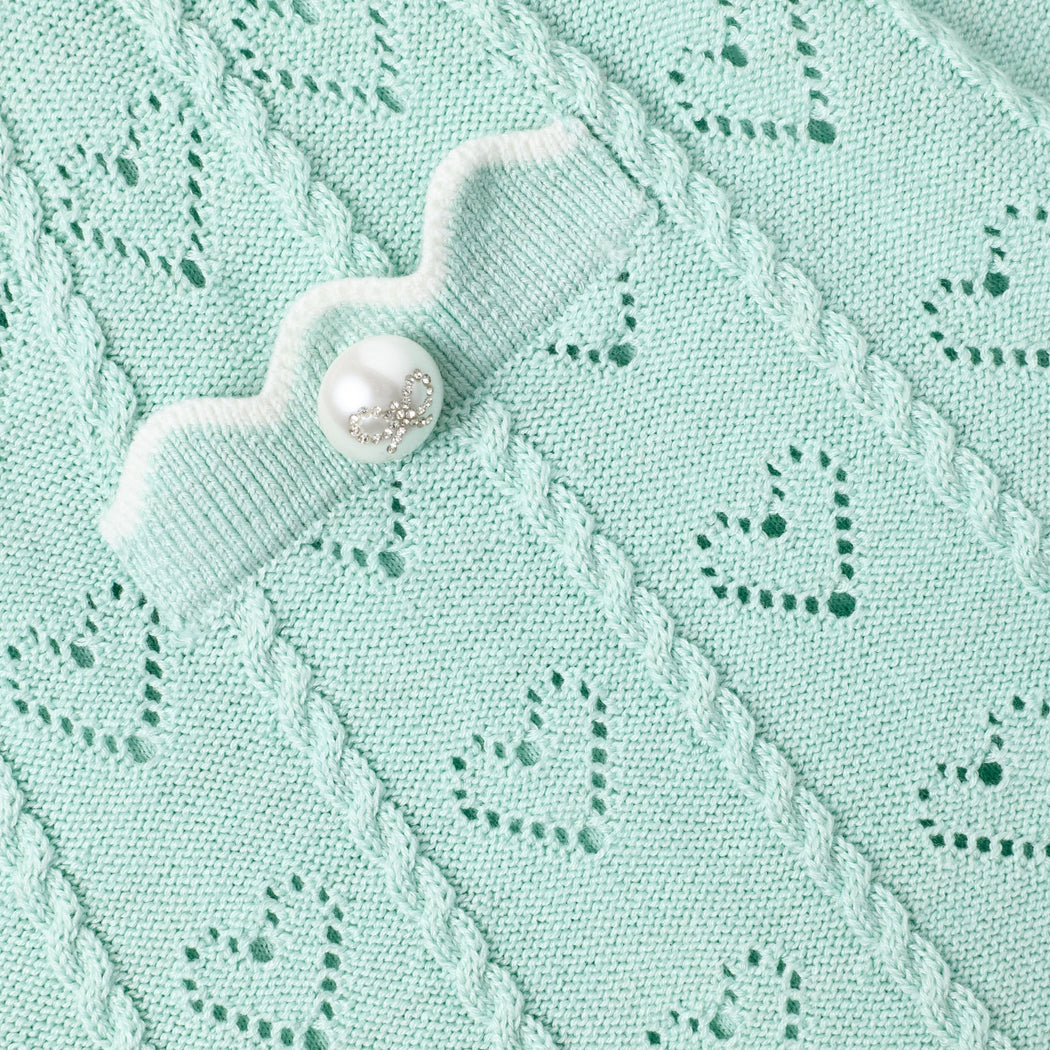 Mint Heart Knit Skirt