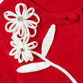 Red Flower Trim Cardigan