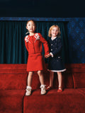 Red Flower Trim Knit Skirt