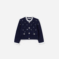 Navy Embellished Cardigan