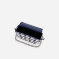 Navy Check Boucle Bag