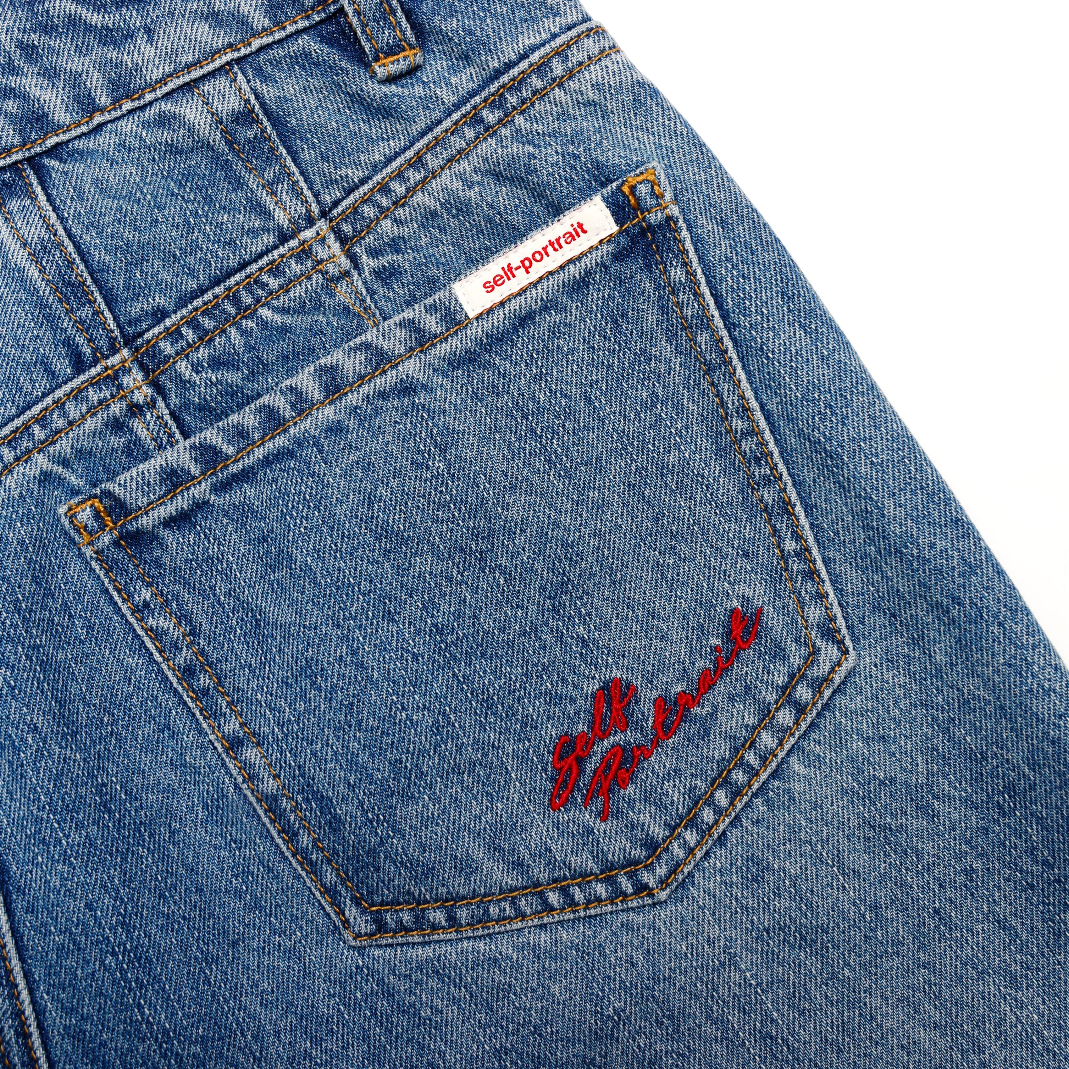 Blue Barrel Leg Jeans