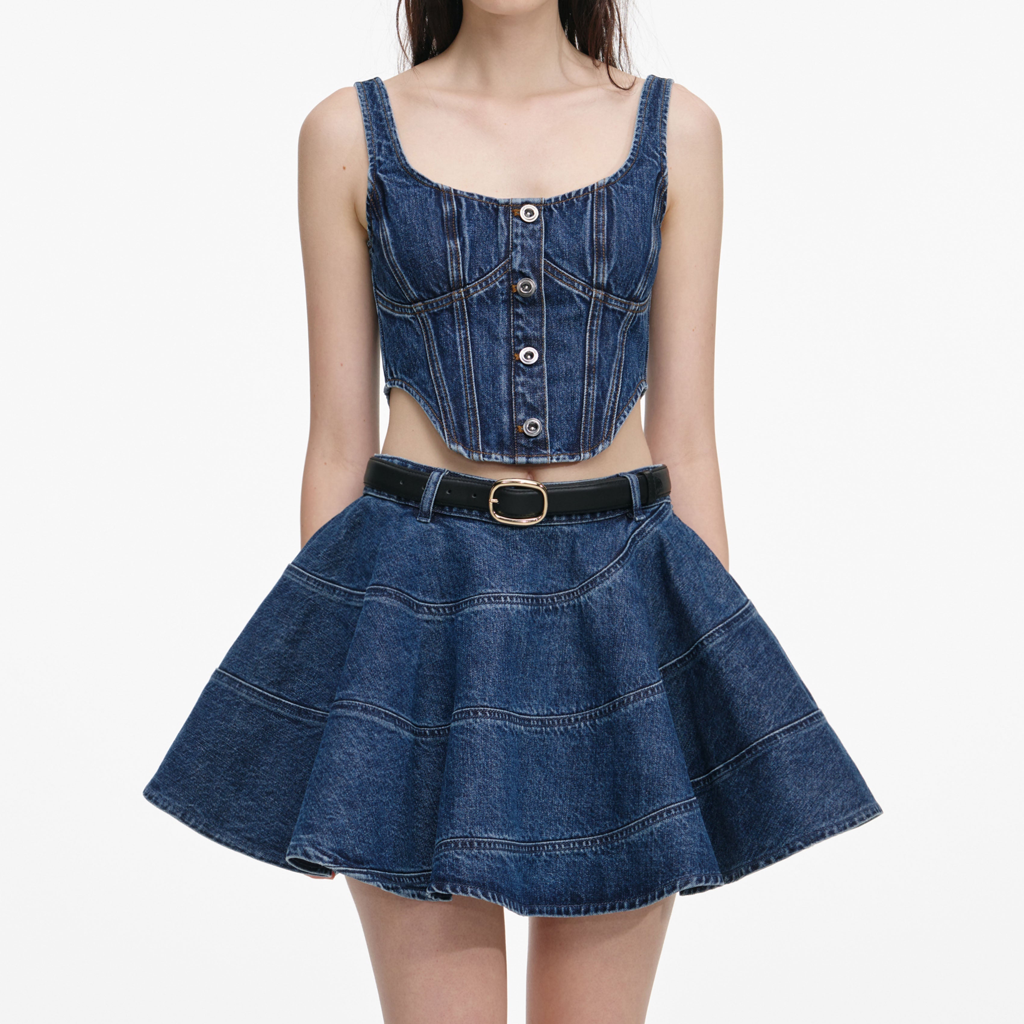 Denim Corset Top