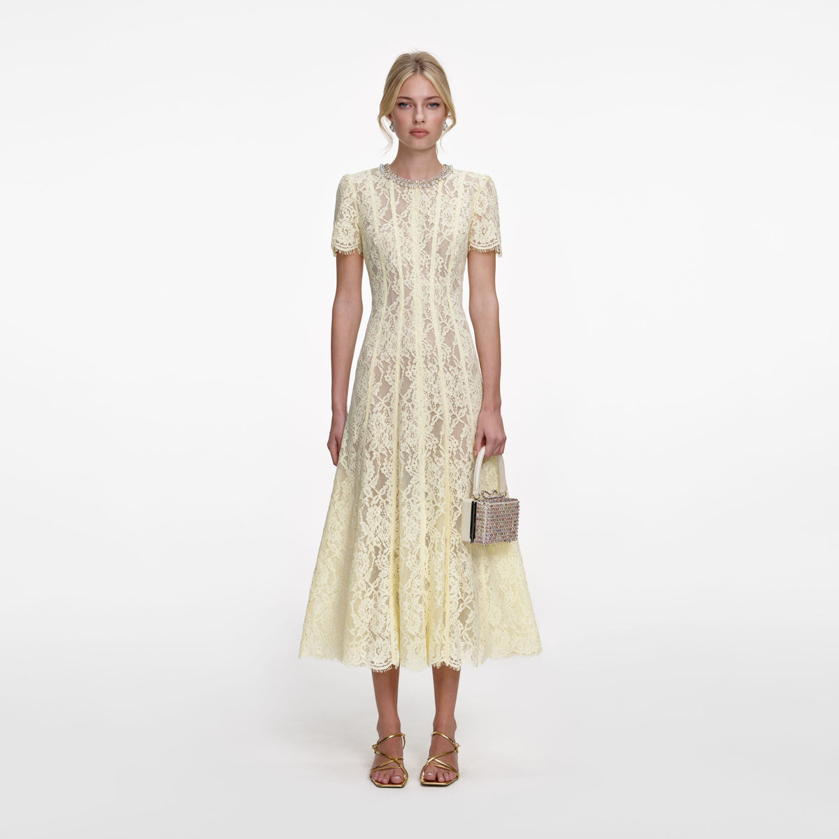 self portrait floral lace maxi dress self-portrait - Brown Floral Lace Maxi Dress main image 1