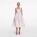 Pink Taffeta Midi Dress