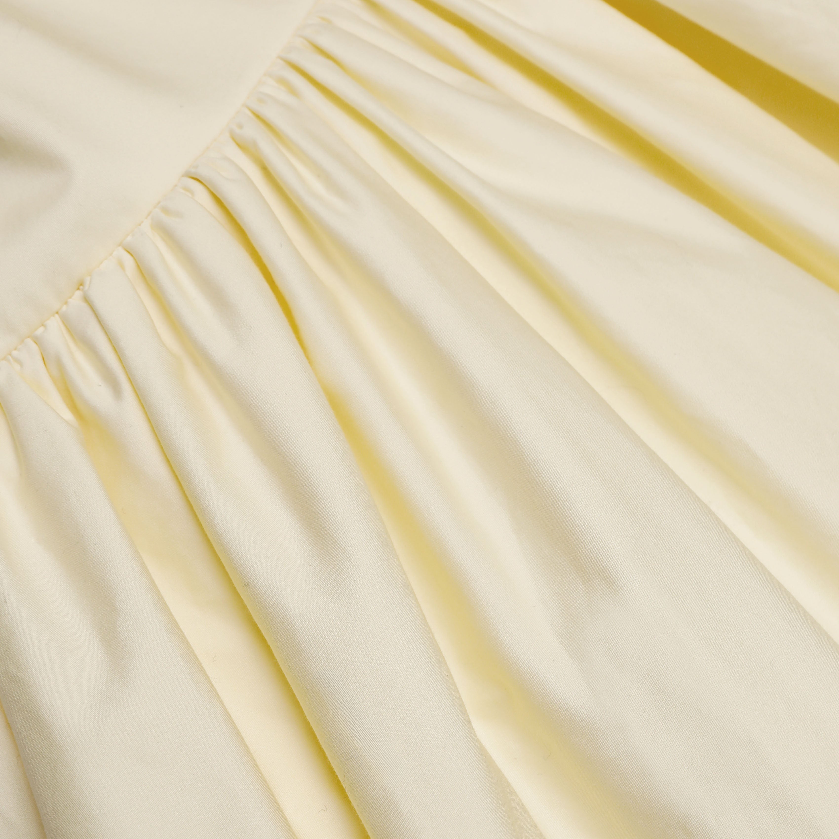 Yellow Cotton Midi Dress – self-portrait-EU