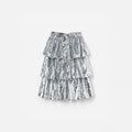 Silver Sequin Tiered Skirt