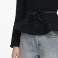 Black Sequin Knit Top
