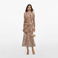 Beige Sequin Embellished Midi Dress