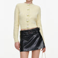 Yellow Flower Knit Cardigan
