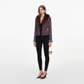 Multi Textured Knit Peplum Cardigan