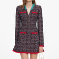 Multi Textured Knit Mini Dress