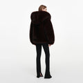 Brown Faux Fur Hooded Jacket