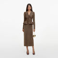Bronze Tailored Knit Midi Dress