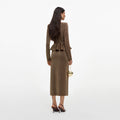 Bronze Tailored Knit Midi Dress