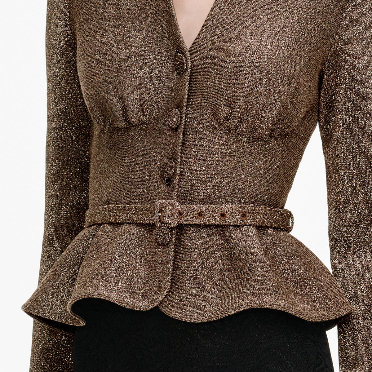 Bronze Tailored Knit Top