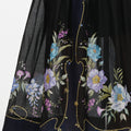 Navy Floral Organza Midi Dress