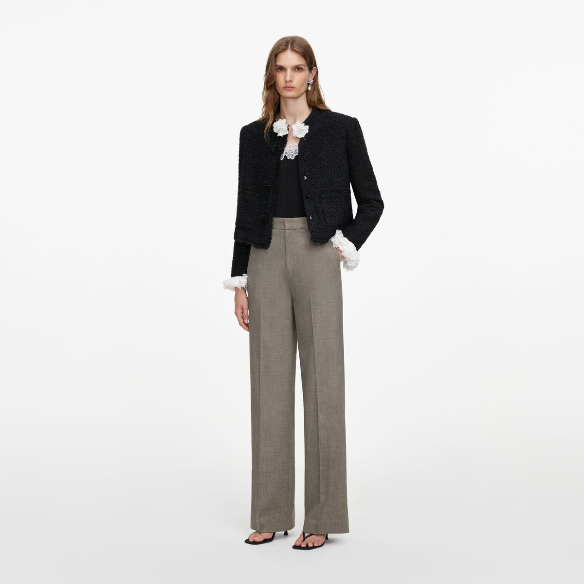 Brown Twill Tailored Trousers