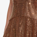 Brown Rhinestone Mini Dress