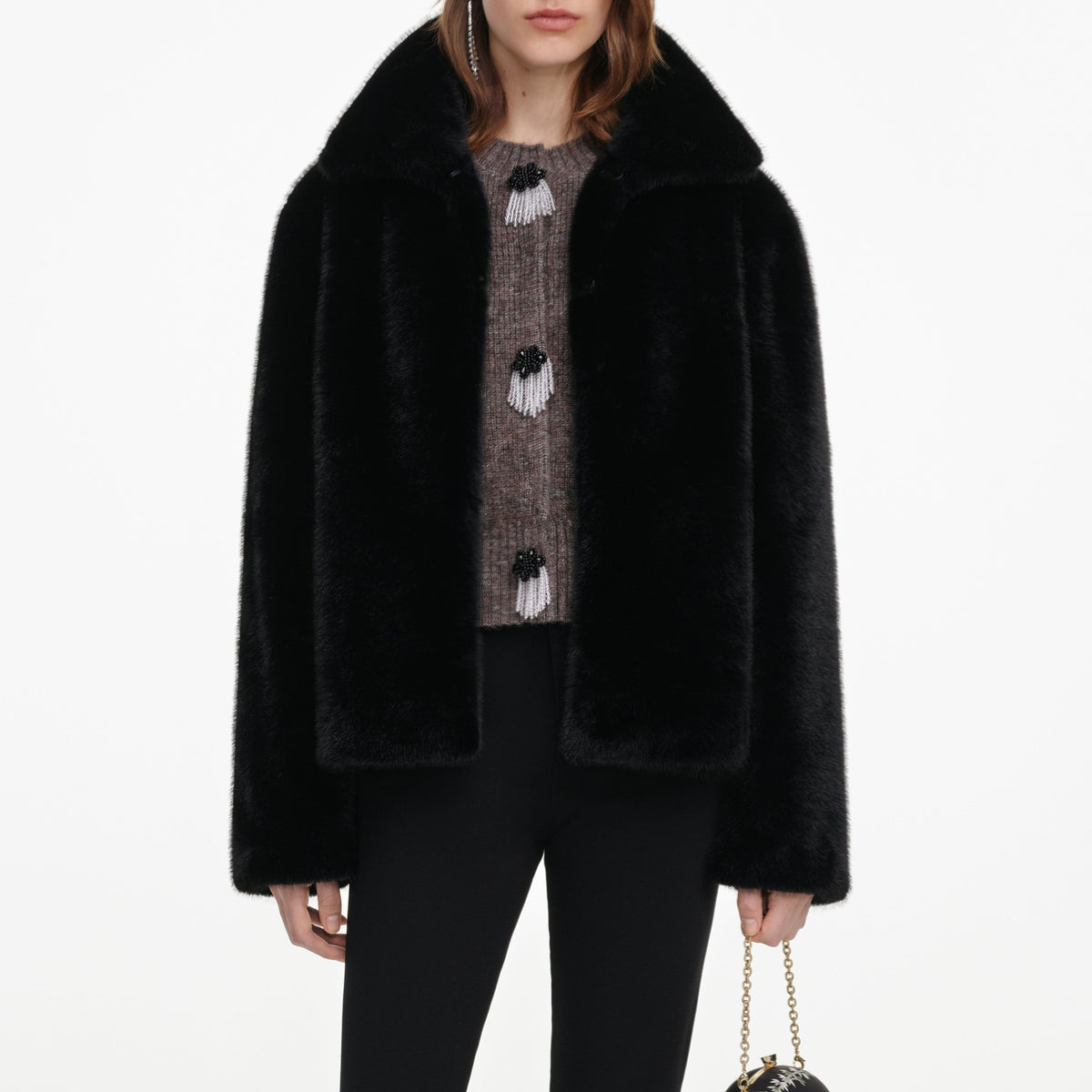 Black Faux Fur Jacket