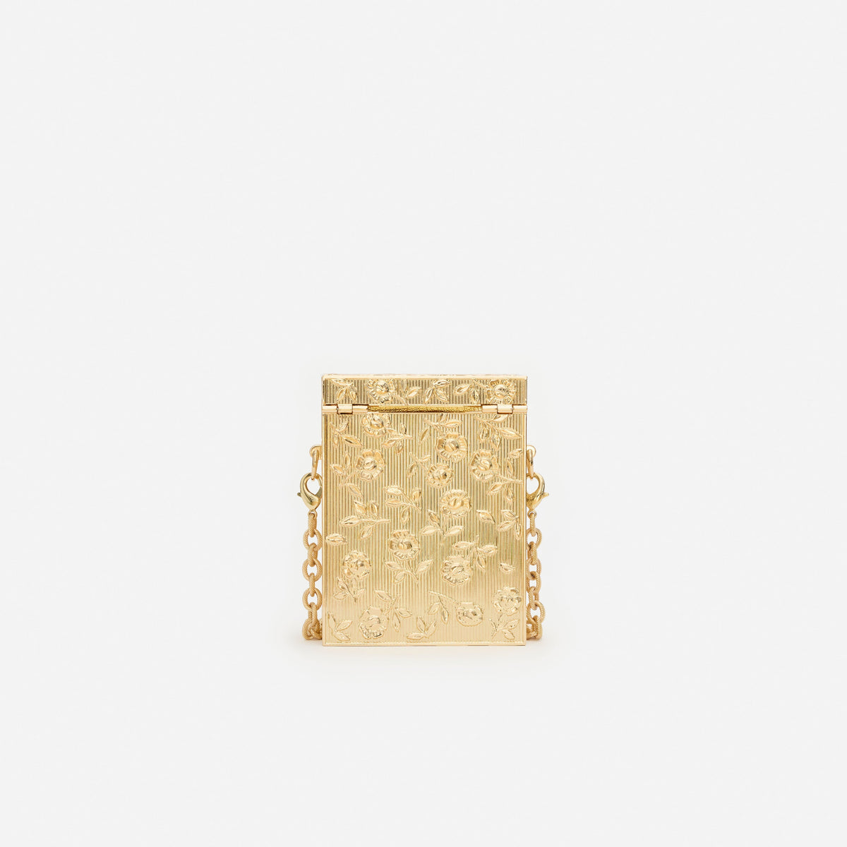 Gold Floral Engraved Micro Bag