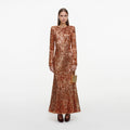 Gold Sequin Maxi Dress