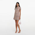 Silver Sequin Embellished Mini Dress