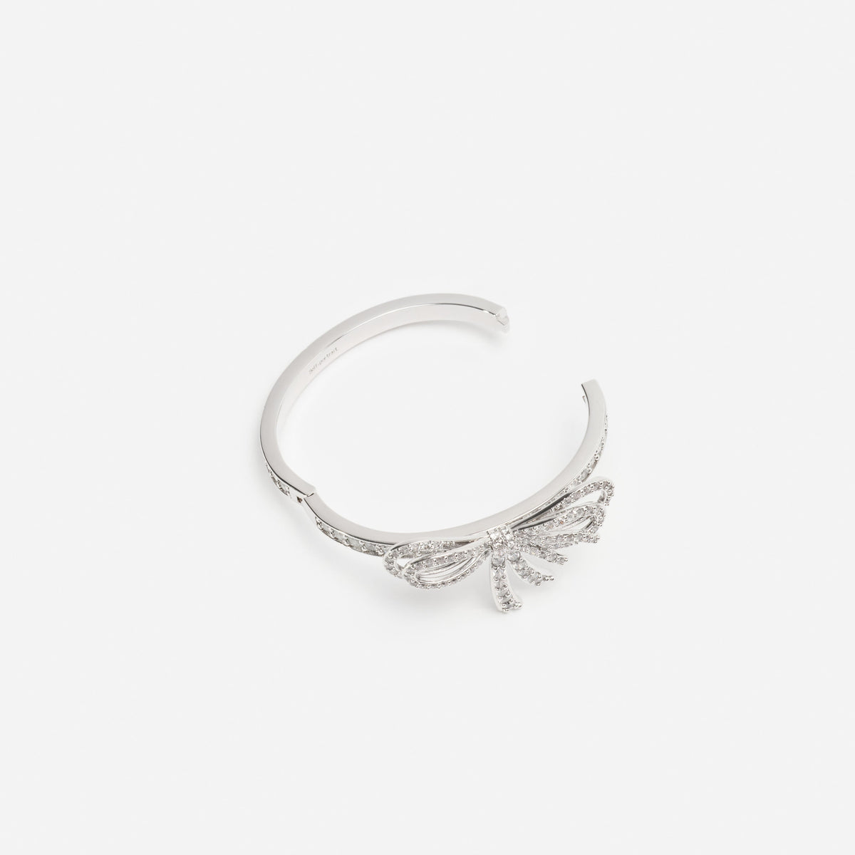 Silver Crystal Bow Bracelet