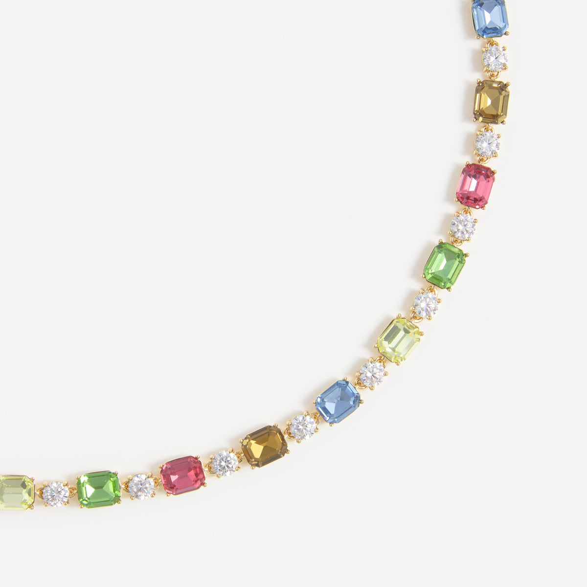 Multi Crystal Stone Necklace