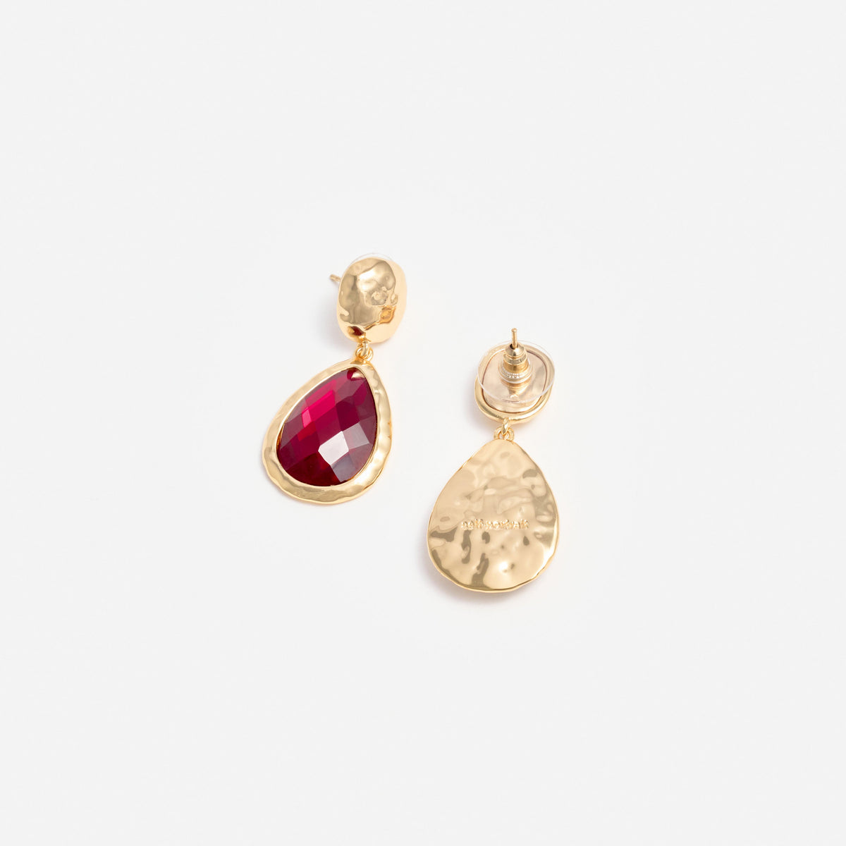 Gold Ruby Earrings