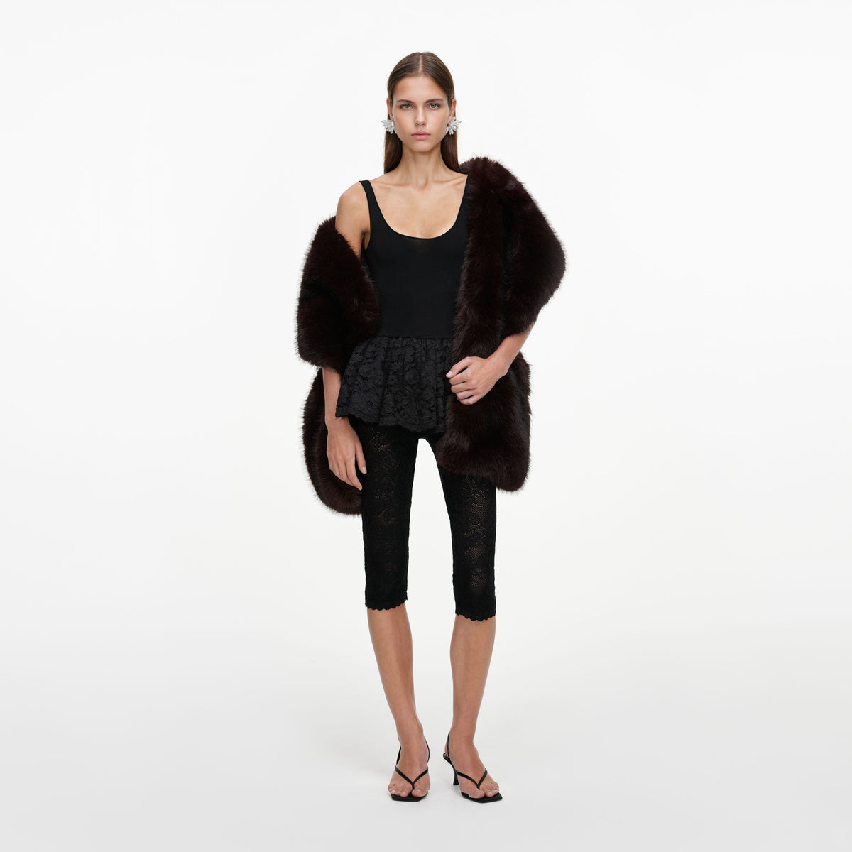 Brown Faux Fur Scarf