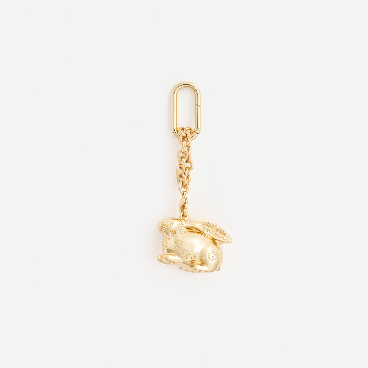 Gold Crystal Bunny Charm