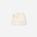 Cream Floral  Jacquard Skirt