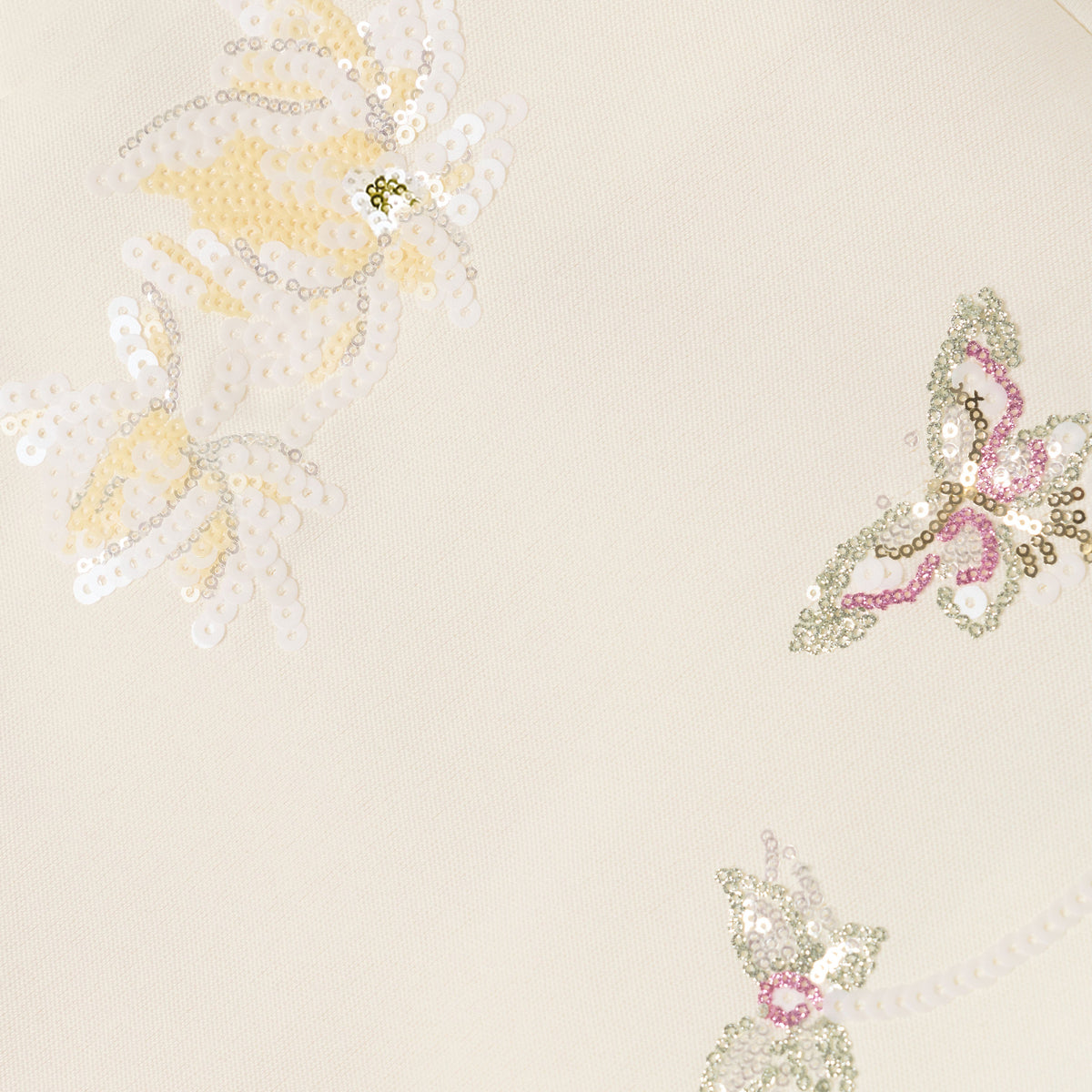 Cream Floral  Jacquard Skirt