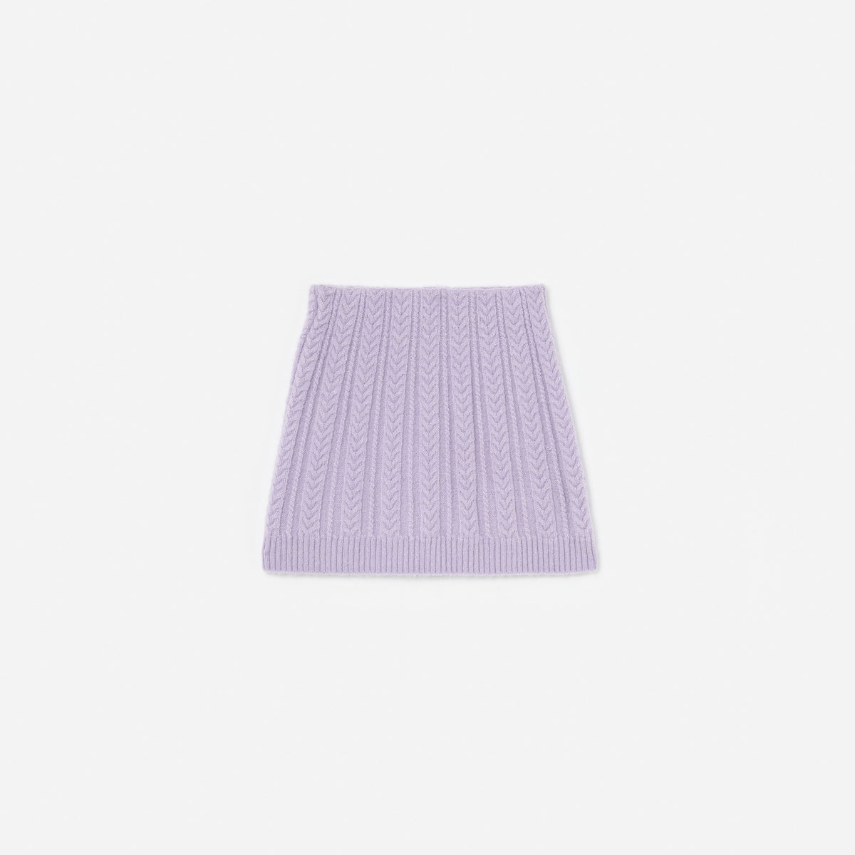 Purple Cable Knit Skirt