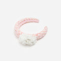 Pink Boucle Flower Head Band