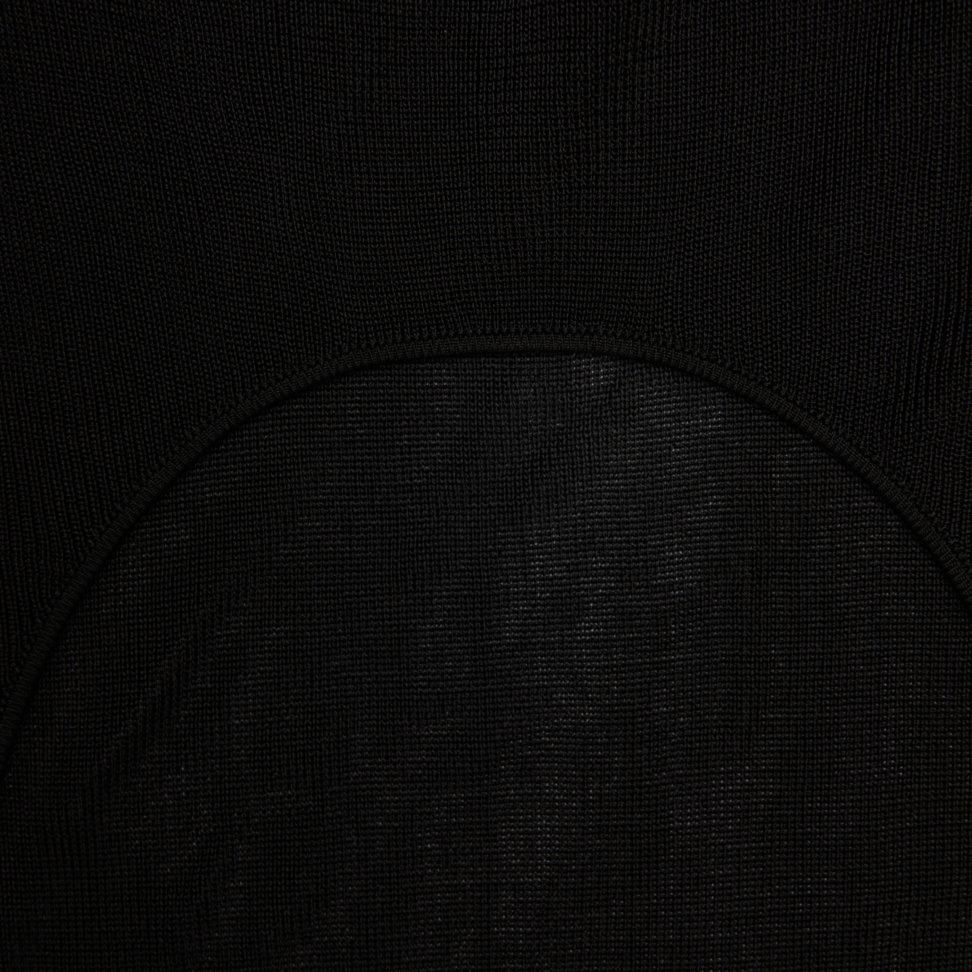 Black Viscose Knit Cut Out Maxi Dress