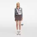 Silver Metallic Crinkle Shirt