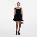 Black Velvet Mini Dress