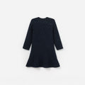 Navy Knit Long Sleeve Dress